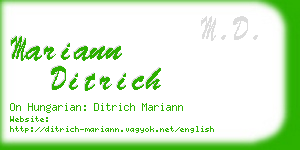 mariann ditrich business card